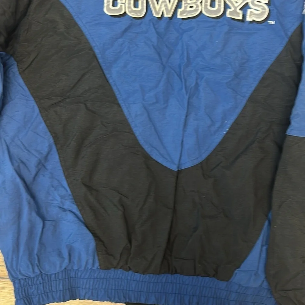 Vintage 90s Authentic Pro Line Dallas Cowboys Puffy Winter Jacket Coat large y2k
